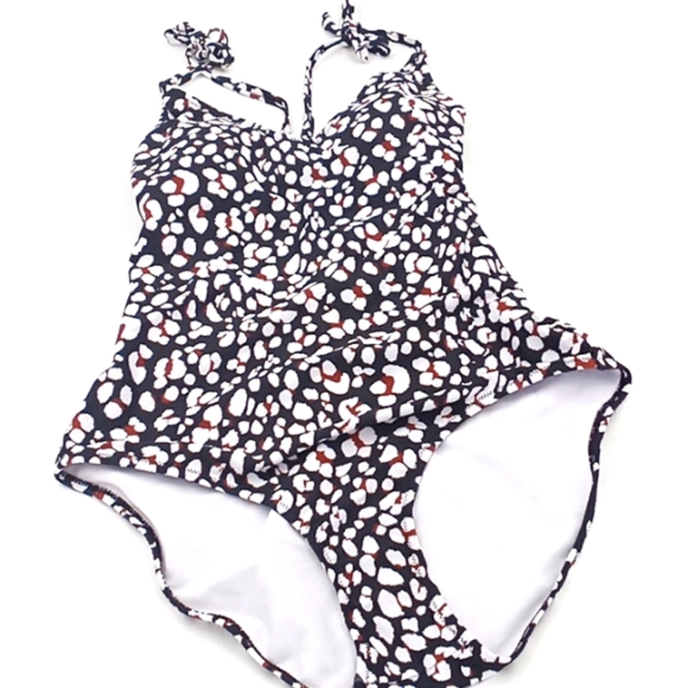 Jessica Simpson Cool Cats‎ Plunging One-Piece Animal Print